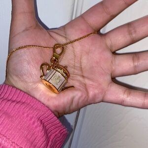 Juicy Couture Gold Teapot Necklace